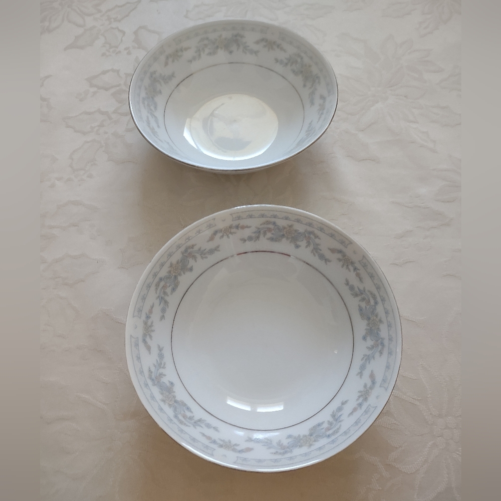 Somerset Excel Elegant Floral Silver Trim Bowls